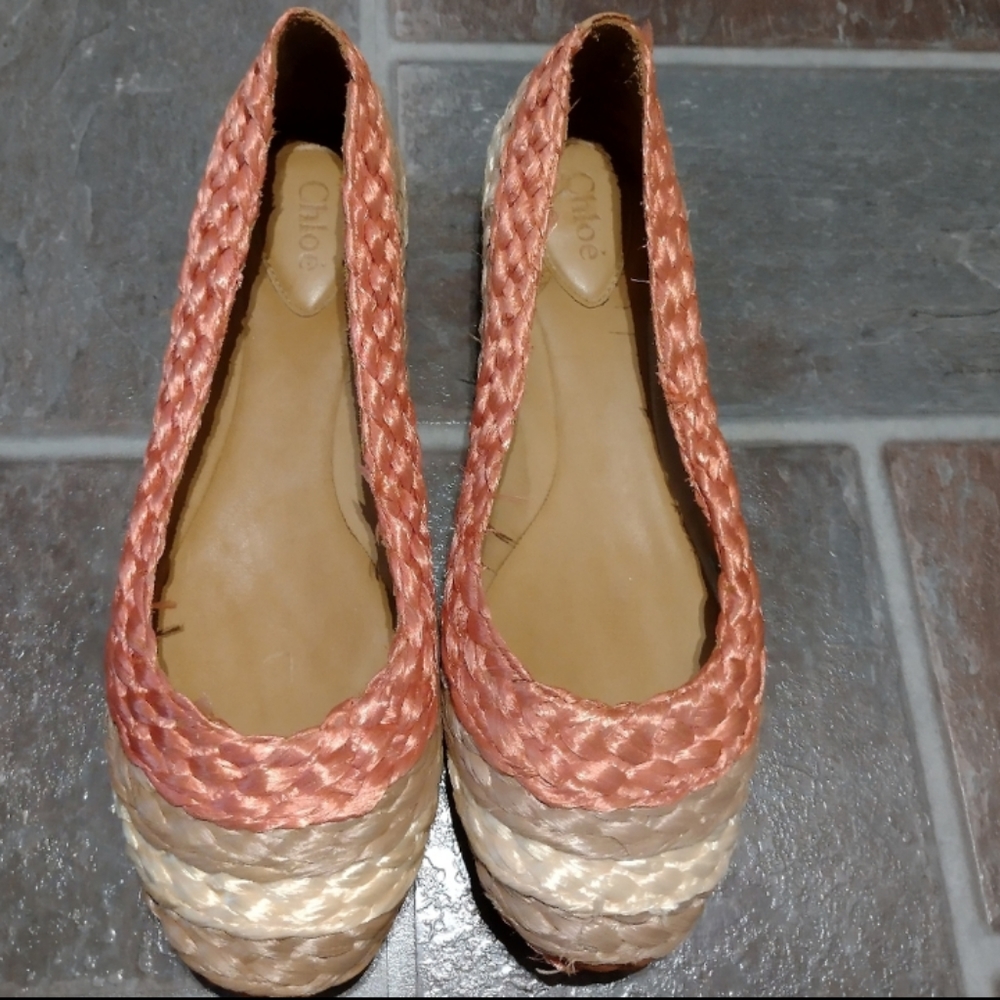 Chole scallops Raffia S ballet flats size 38